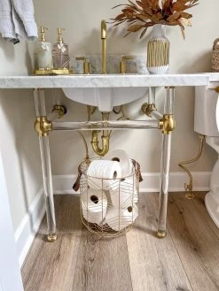 Gold Metal Storage Basket (3 Sizes) -Home Essentials Shop IMG 8667 new