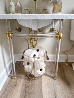 Gold Metal Storage Basket (3 Sizes) -Home Essentials Shop IMG 8670 new