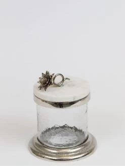 Gold Or Silver Canisters With Floral Lotus Lid (2 Colors) -Home Essentials Shop IMG 8755 2 new