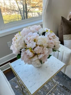 14" White And Blush Pink Peony Bouquet -Home Essentials Shop IMG 8763 new