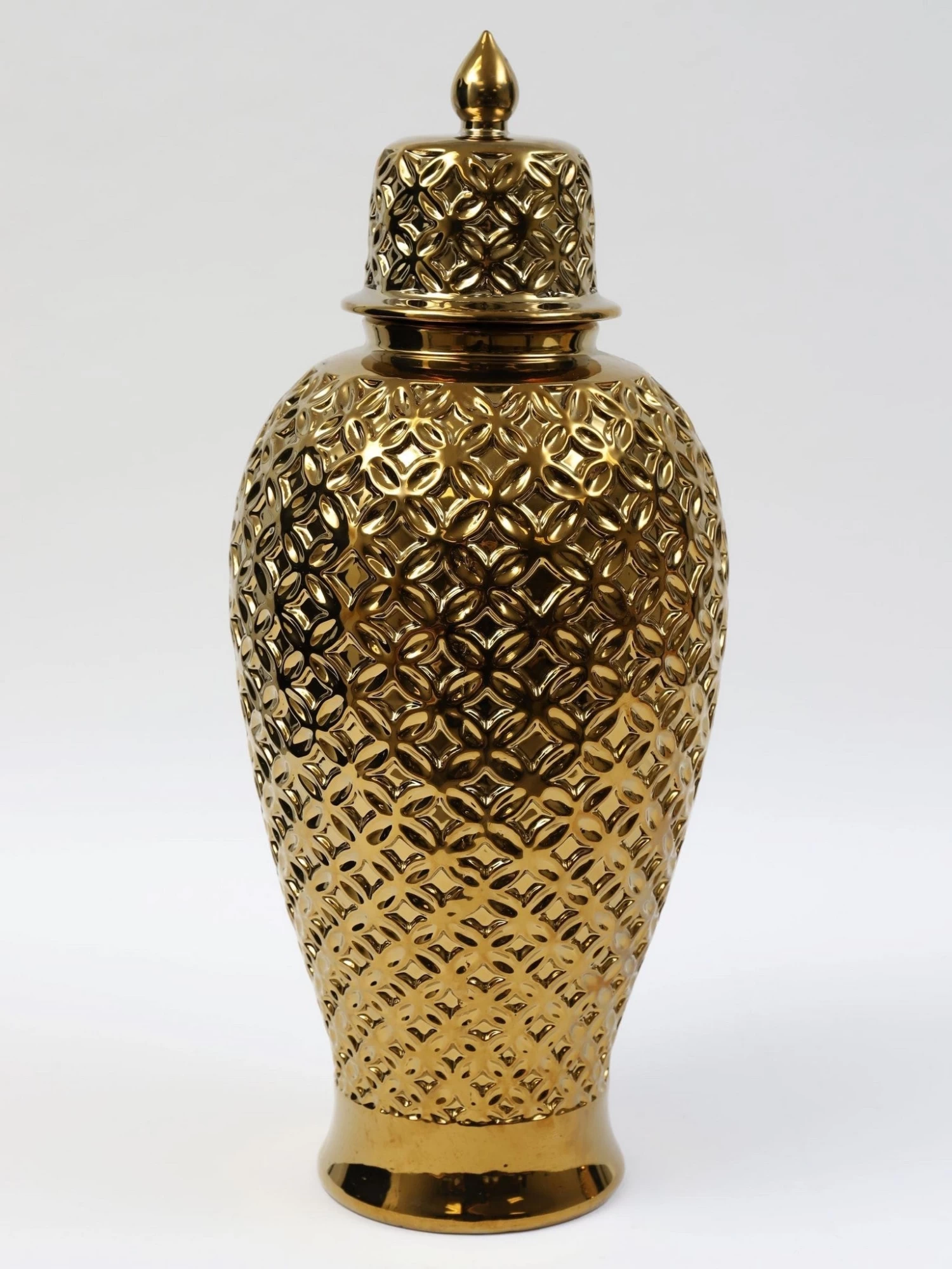 Gold Ginger Jar Lattice Design (2 Sizes) 4 Gold Ginger Jar Lattice Design (2 Sizes) - Image 2
