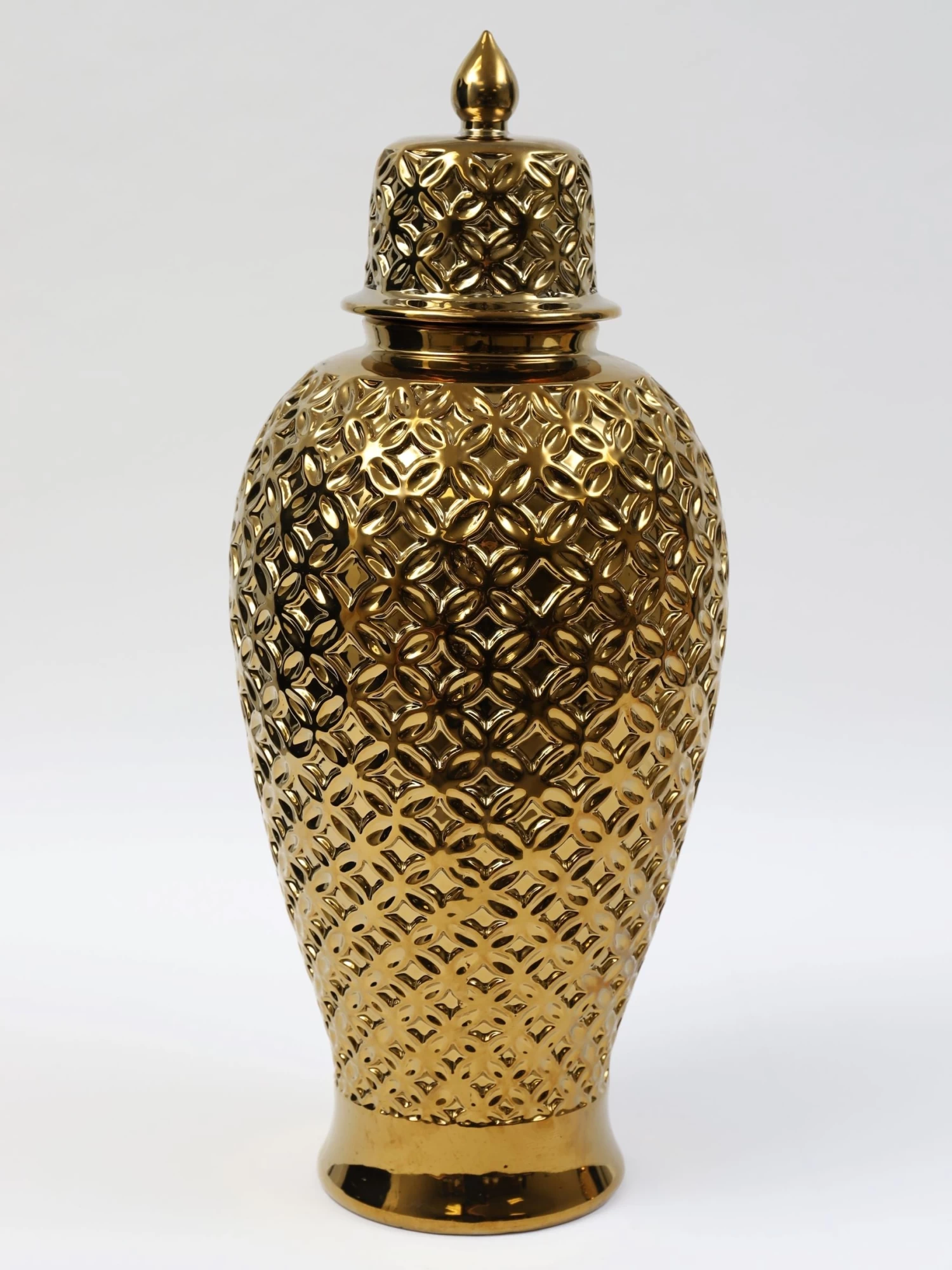 Imperfect Gold Ginger Jar Lattice Design (2 Sizes) 4 Imperfect Gold Ginger Jar Lattice Design (2 Sizes) - Image 2