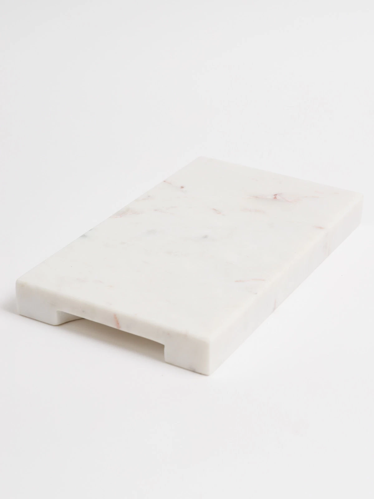 Rectangular White Marble Board With Grooved Handles 4 Rectangular White Marble Board With Grooved Handles - Image 2