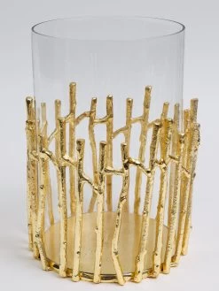 Glass Hurricane/Faux Floral Vase With Gold Twig Design (3 Sizes) -Home Essentials Shop IMG 9158 49b7439f 2dd3 45da 8eb0 42ca4d863be9 1