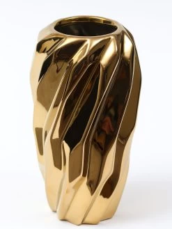 Gold Wavy Design Vase (2 Sizes) " From Pops Of Color Home Collection" -Home Essentials Shop IMG 9204 new