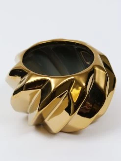 Gold Wavy Design Vase (2 Sizes) " From Pops Of Color Home Collection" -Home Essentials Shop IMG 9212 new