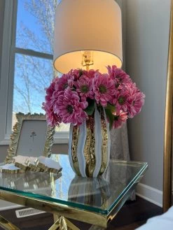 11" Real Touch Pink Zinnia Bundle (2 Colors) -Home Essentials Shop IMG 9270 new