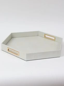 Pearlized Hexagon Trays With Gold Handles (2 Sizes) -Home Essentials Shop IMG 9486 60eb7417 f46f 4c15 ae38 5f165ee6ae7b new