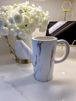 Ceramic Marble Watering Can/Pitcher