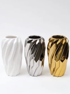 Gold Wavy Design Vase (2 Sizes) " From Pops Of Color Home Collection" -Home Essentials Shop IMG 9591 0e5b99b1 087c 4884 8f15 db2eb0aec49c new
