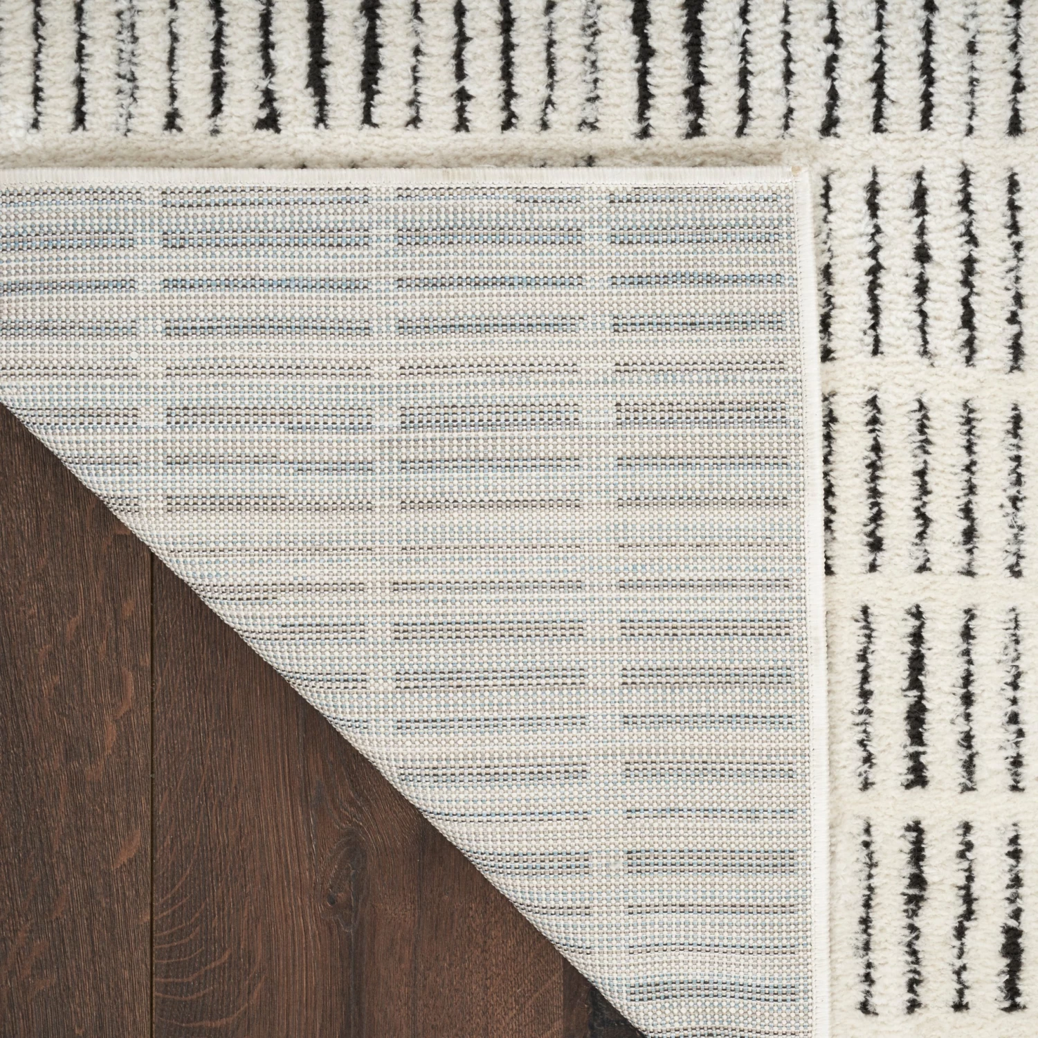 Modern Comfort Area Rug - Ivory Black Style 2 5 Modern Comfort Area Rug - Ivory Black Style 2 - Image 3