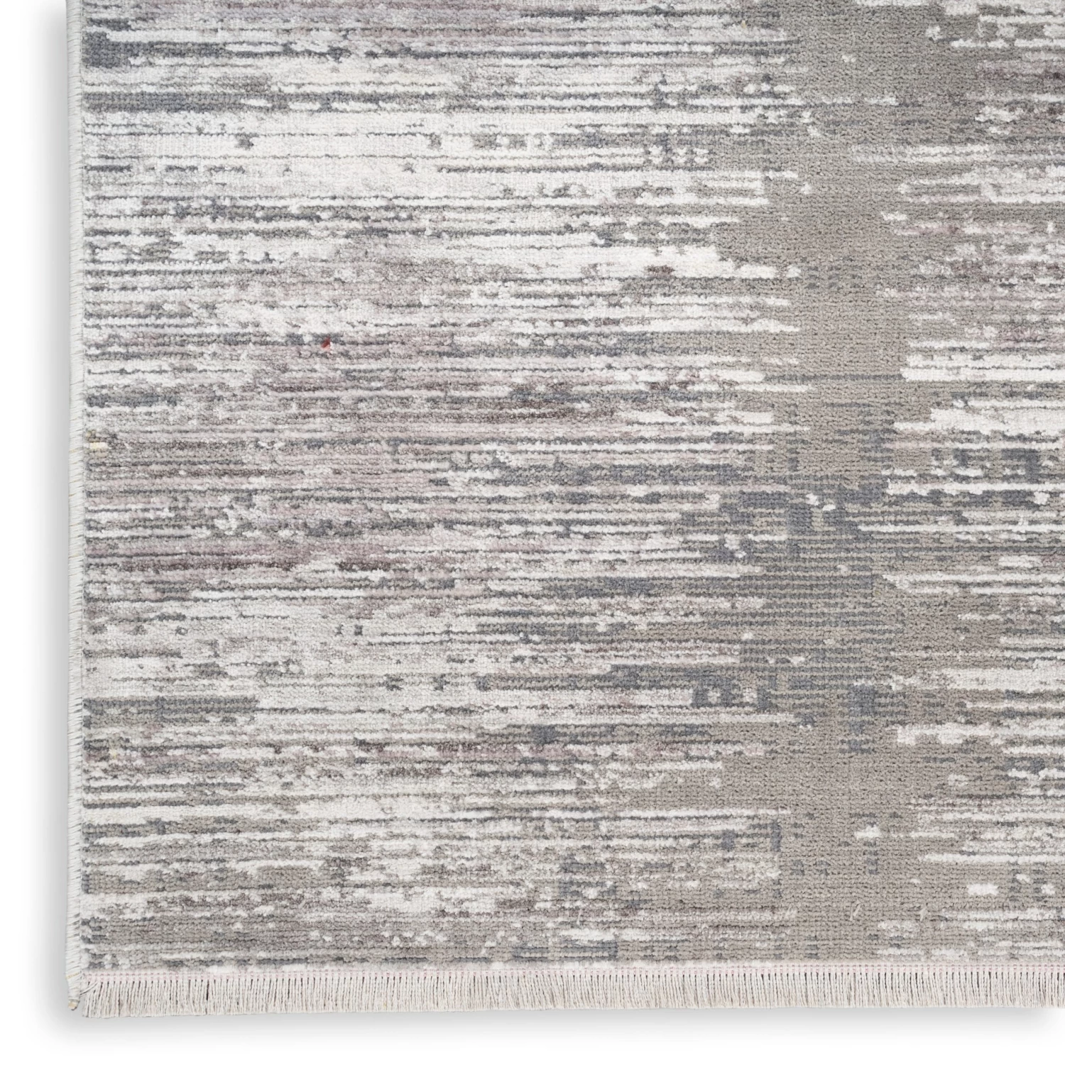 Modern Abstract Area Rug - Grey White 7 Modern Abstract Area Rug - Grey White - Image 5