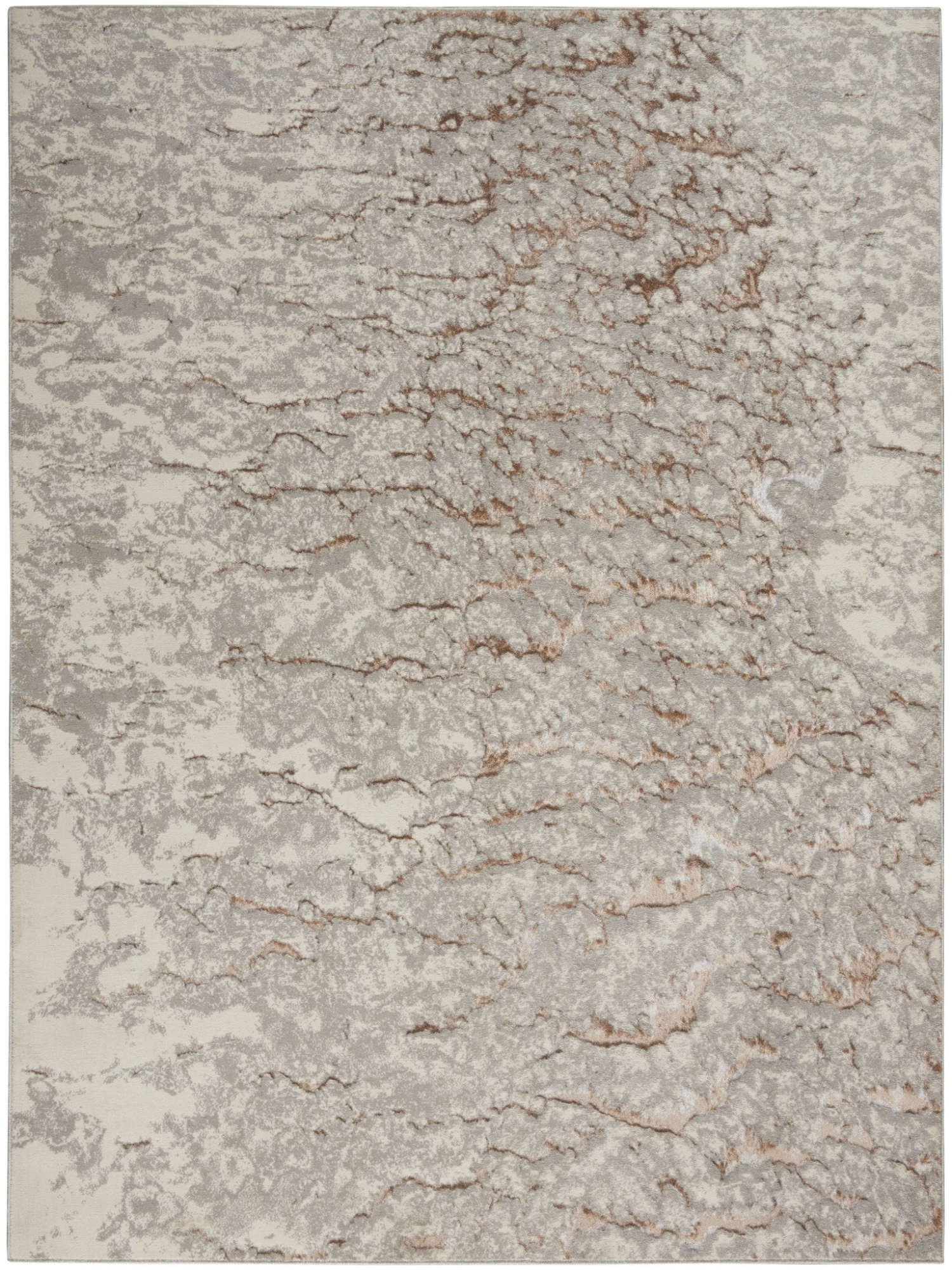 Metallic Abstract Area Rug Style 2 - Grey/Mocha (4 Sizes) 4 Metallic Abstract Area Rug Style 2 - Grey/Mocha (4 Sizes) - Image 2