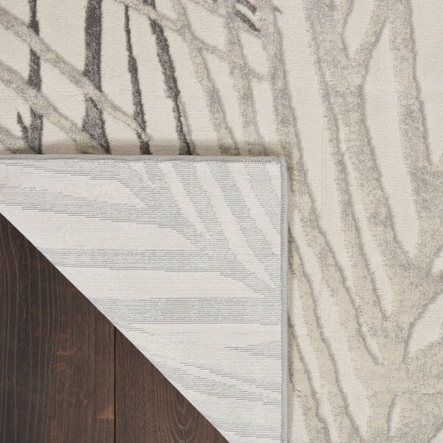 Rustic Textures Area Rug - Ivory/Grey 5 Rustic Textures Area Rug - Ivory/Grey - Image 3