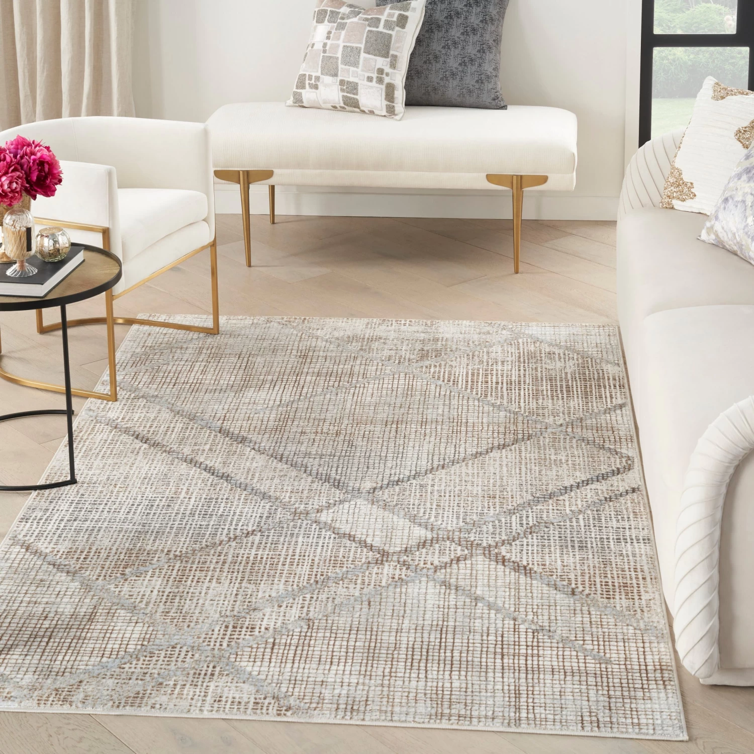 Inspire Me! Home Décor Iliana Area Rug - Grey Style 1 4 Inspire Me! Home Décor Iliana Area Rug - Grey Style 1 - Image 2