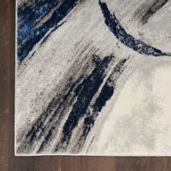 Inspire Me! Home Décor Brushstrokes Area Rug - Grey/Navy -Home Essentials Shop hsqejvuumfe54g565hol