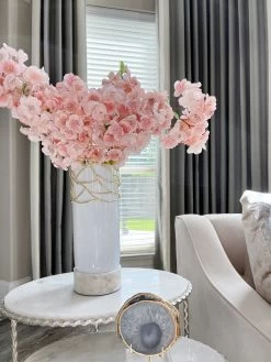 White Glass Vase With Mesh Design (2 Styles) "From Pops Of Color Home Collection" -Home Essentials Shop image00002 new