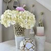 Textured Design Vase With White Marble Base (2 Colors) "From Pops Of Color Home Collection" -Home Essentials Shop image00004 new