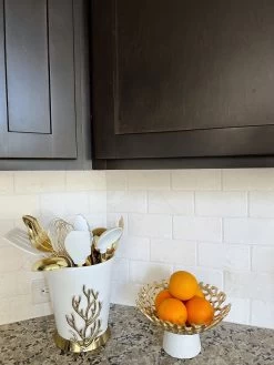 Textured Design Bowl With White Marble Base (2 Colors) "From Pops Of Color Home Collection" -Home Essentials Shop image00014 new