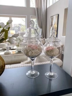 Glass Stem Jar (2 Sizes)