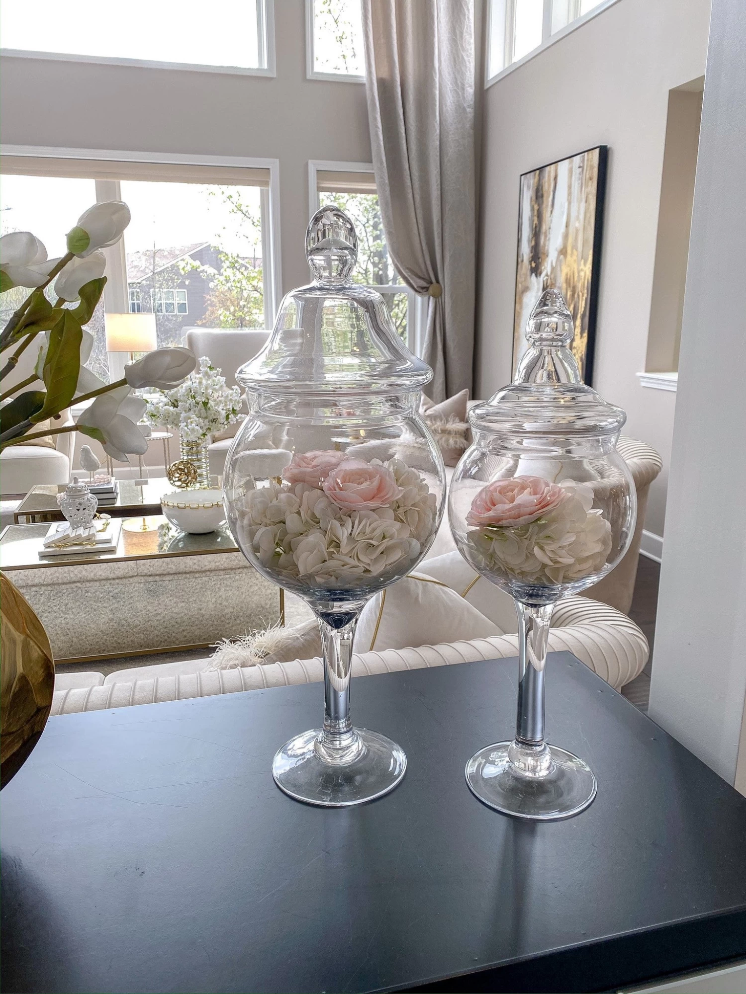 Glass Stem Jar (2 Sizes) 3 Glass Stem Jar (2 Sizes)