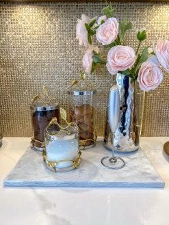 Silver Edged Marble Tray