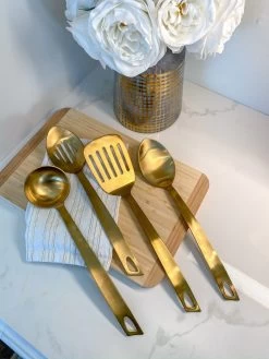 Matte Gold Slotted Serving Spoon -Home Essentials Shop image 0b7c659b 0166 47b9 8be4 9079c840ed9e new