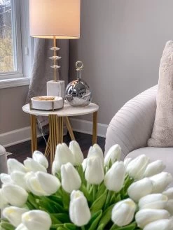 Round Marble Bowl W/ Gold Metal Base -Home Essentials Shop image 0d1e7b64 5984 427c 9519 c9017236cb7f new