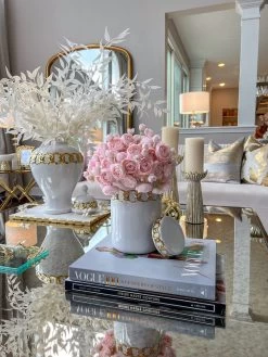 White Ceramic Ginger Jar With Stunning Gold Chain Details (3 Sizes) 18 White Ceramic Ginger Jar With Stunning Gold Chain Details (3 Sizes) -Home Essentials Shop image 10b3f486 109d 4b10 8354 9bbf5feac642 new 1