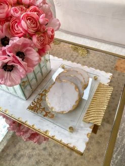 Glass Tray W/ Gold Corner Detail -Home Essentials Shop image 15738076 a9d0 48ce 9644 8310b26cca8b new