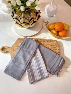 Grey Dish Towel Set (Pack Of 3)