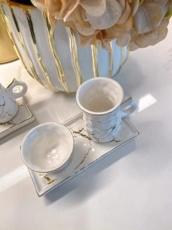 Metallic Gold Marble Print Turkish Coffee & Tea Set With Tray -Home Essentials Shop image 1bea388d 0d56 4955 8566 c952f560b013 new