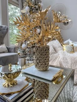 Gold Vase With Petal Design -Home Essentials Shop image 261fd30a 8120 4201 a543 f8ae4d1c355d new 1