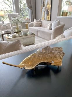 Gold Ombre Folding Leaf Tray