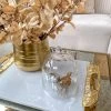 Crumpled Edge Gold Vase