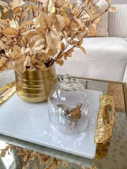 Crumpled Edge Gold Vase