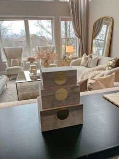 Set Of 3 Velvet Decorative Boxes (2 Colors) -Home Essentials Shop image 298f0dd8 578f 4cde 8469 1f72704aeb4f new