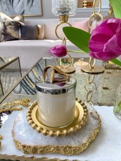 Silver And Gold Detailed Lid Candle- Unscented (6 Styles) -Home Essentials Shop image 2bfa6763 7438 4413 8c00 f42ab3b2ac49 new 1