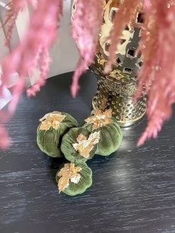 Green Velvet Pumpkin (2 Sizes) -Home Essentials Shop image 2f9a44d0 864f 4a79 86d5 2faf5e5a622c new