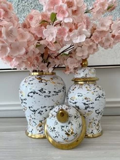 Gold & White Marble Print Ginger Jar "From Pops Of Color Home Collection" (2 Sizes) -Home Essentials Shop image 39a42e6a abf9 426e b41a 1587a7d2cbb8 new 1