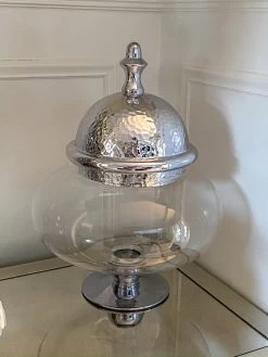 Oversized Silver Hammered Lid Apothecary Jar -Home Essentials Shop image 3d1cbf55 e04c 4e92 be65 c2b8cad9fb32 new