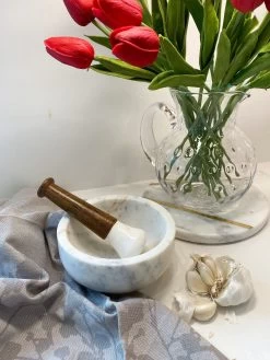 Marble Mortar And Pestle With Wooden Handle (3 Styles) 9 Marble Mortar And Pestle With Wooden Handle (3 Styles) -Home Essentials Shop image 3d3fe923 31c2 4b71 b773 3b8dc6798d79 new