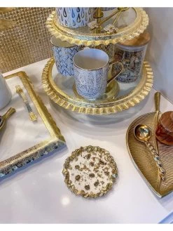 Stone Resin Coffee Bean Coaster (2 Colors)