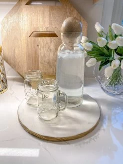 Glass Decanter W/ Mango Wood Stopper