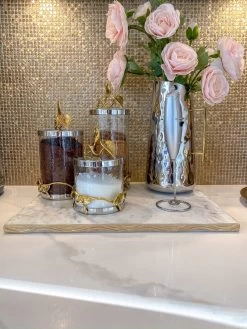Gold Edged Marble Tray