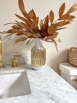 White And Gold Porcelain Striped Vase (2 Sizes) 18 White And Gold Porcelain Striped Vase (2 Sizes) -Home Essentials Shop image 4ae2a986 3223 4086 80b9 94302ca322b8 new