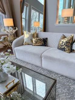 Elise Charcoal Gold Pillow - 20" X 20" -Home Essentials Shop image 4c777b03 2183 46ad 8396 82b003f87f6c new