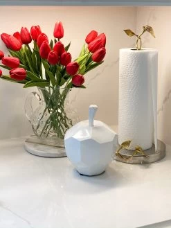 White Geometric Apple