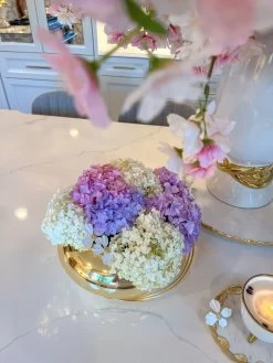 Large Gold Metal Round Bowl Vase From The White Jeweled Flower Collection -Home Essentials Shop image 5092dcdc 6e9e 4b49 9b77 2d9623ff5431 new 1