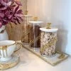 Gold Leaf Canister From The Jasmine Collection (3 Sizes) -Home Essentials Shop image 56a25a4e 5135 453a 97d7 0953408611f3 new
